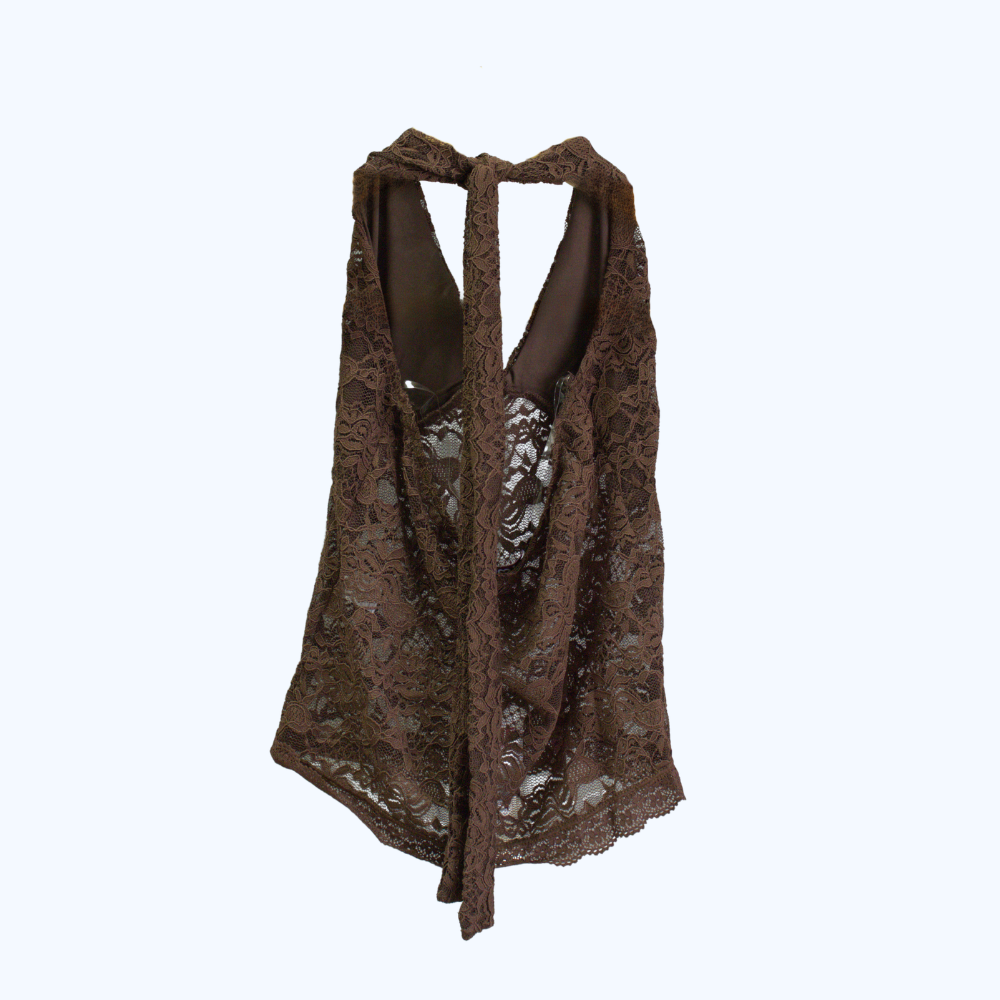 BLUSA HALTER DE ENCAJE LV2757