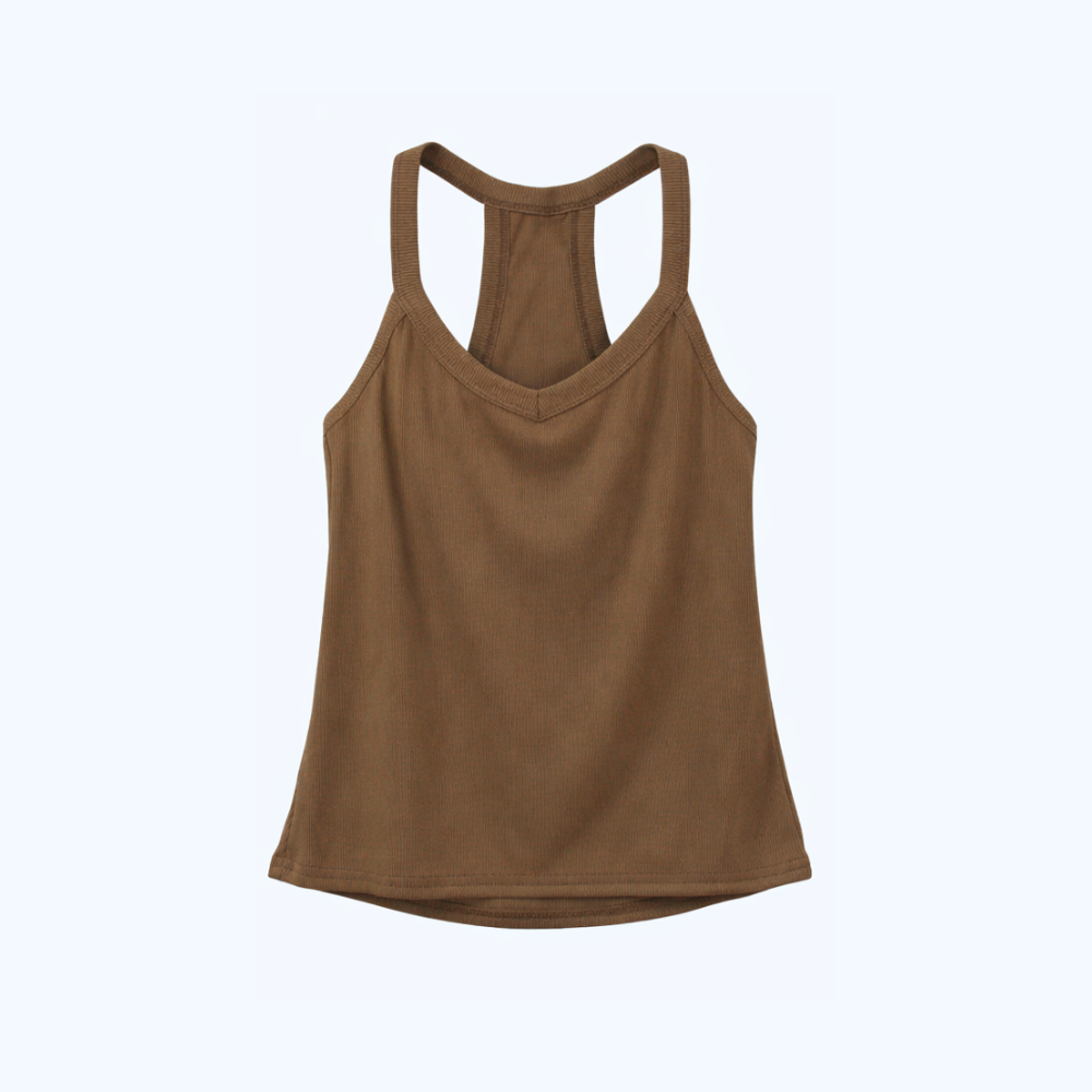 BLUSA DE TIRANTES CON ESCOTE EN V Y ESPALDA RACERBACK LV9243