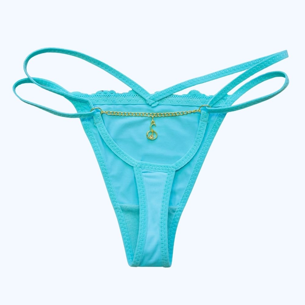 TANGA CON DETALLE DE ENCAJE FLORAL 24044