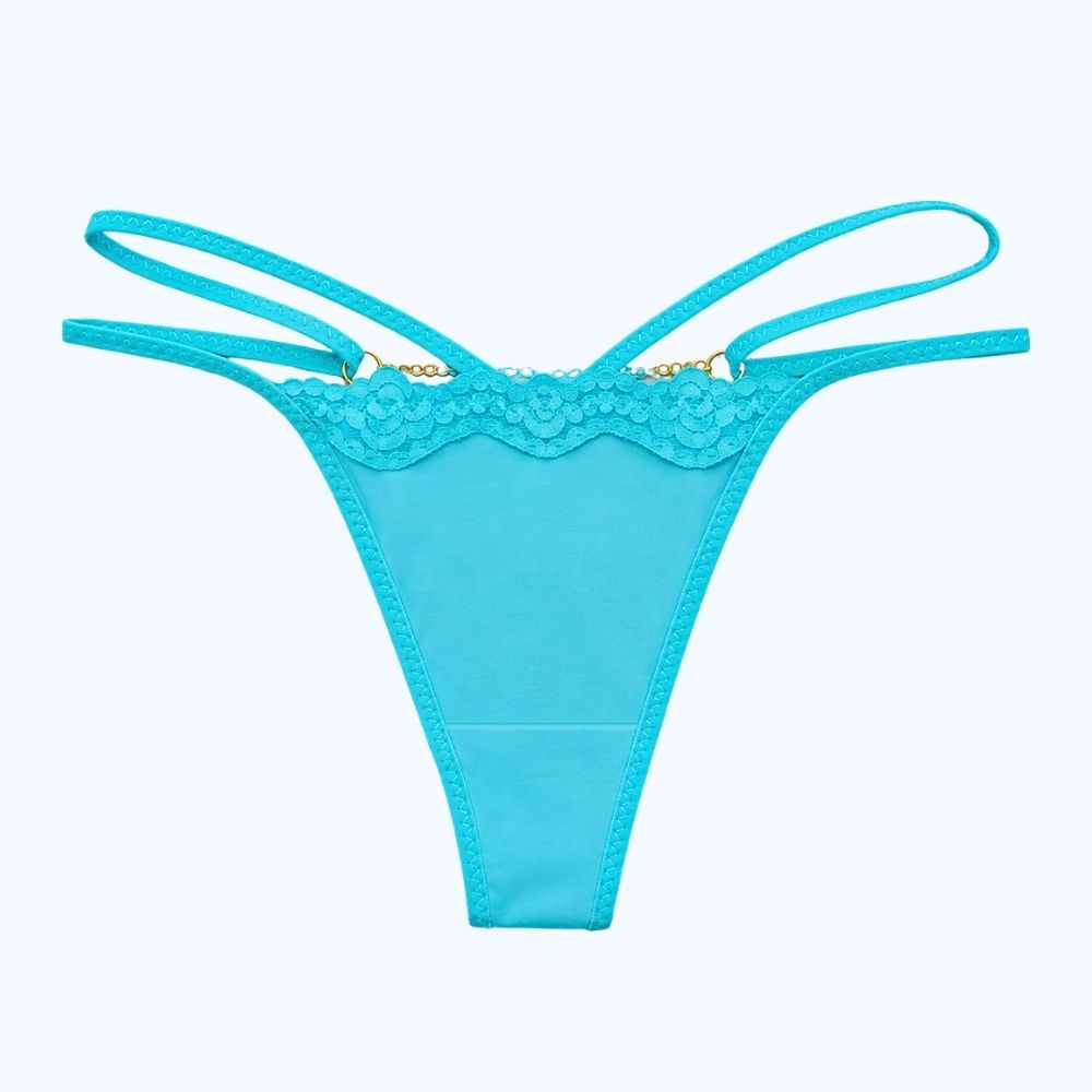 TANGA CON DETALLE DE ENCAJE FLORAL 24044