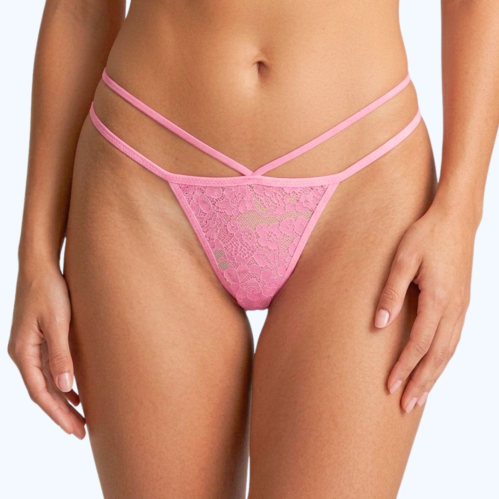 TANGA DE ENCAJE FLORAL 25003