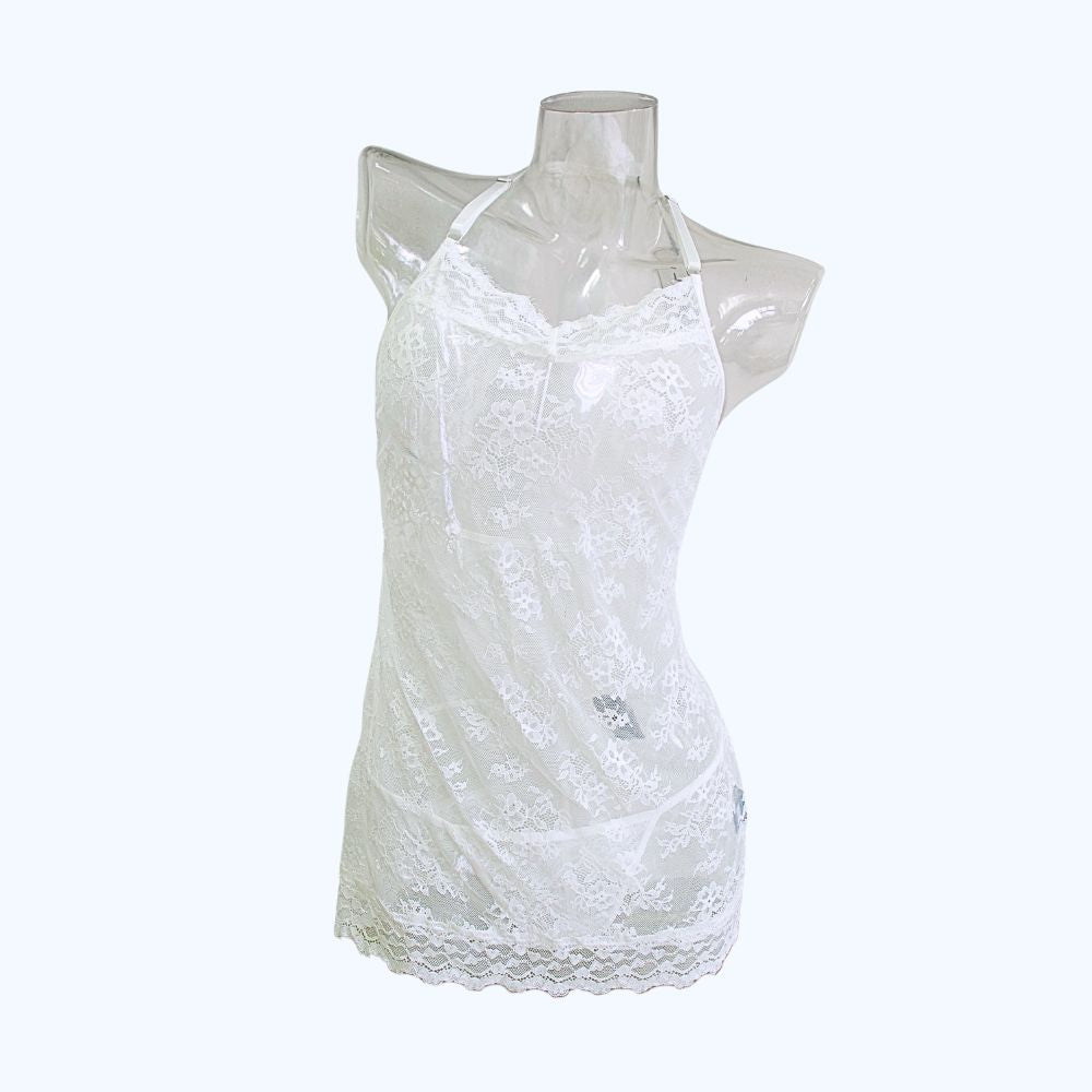 BABYDOLL DE ENCAJE FLORAL PARA NOVIAS 4565