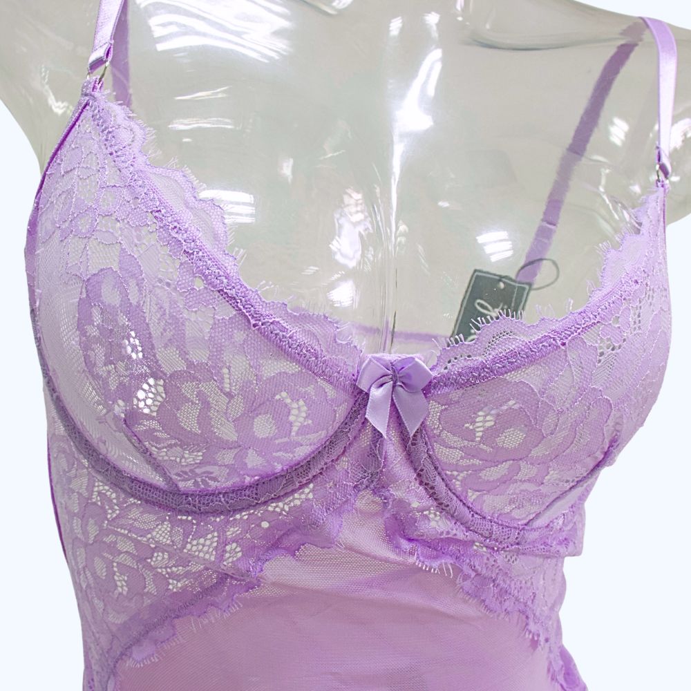BABY DOLL DE MESH Y ENCAJE 4593