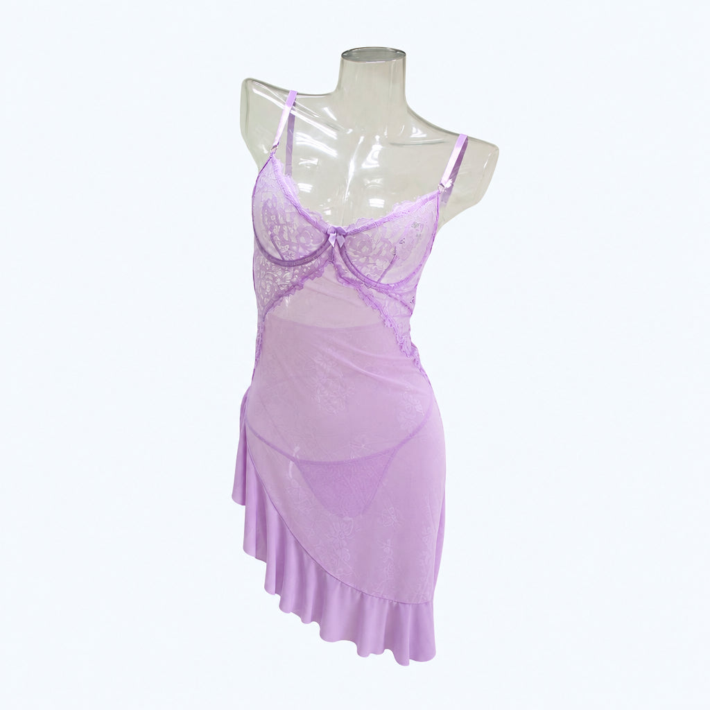 BABY DOLL DE MESH Y ENCAJE 4593