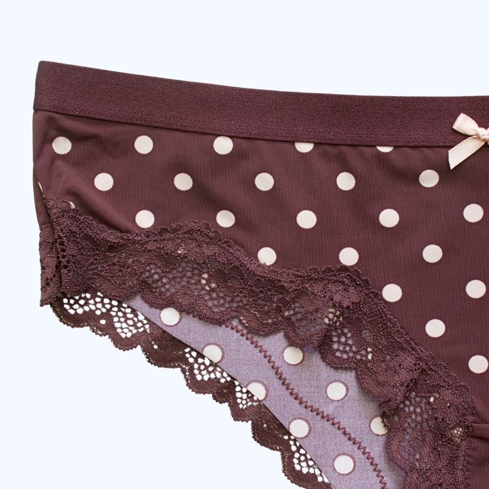 PANTY BIKINI CON DETALLE DE ENCAJE LV219P