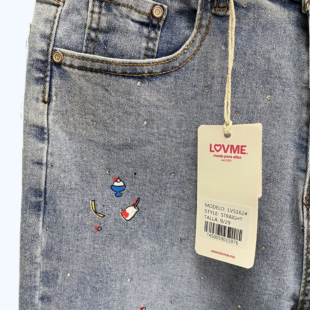 JEANS DETALLES "PINTADOS" LV5162