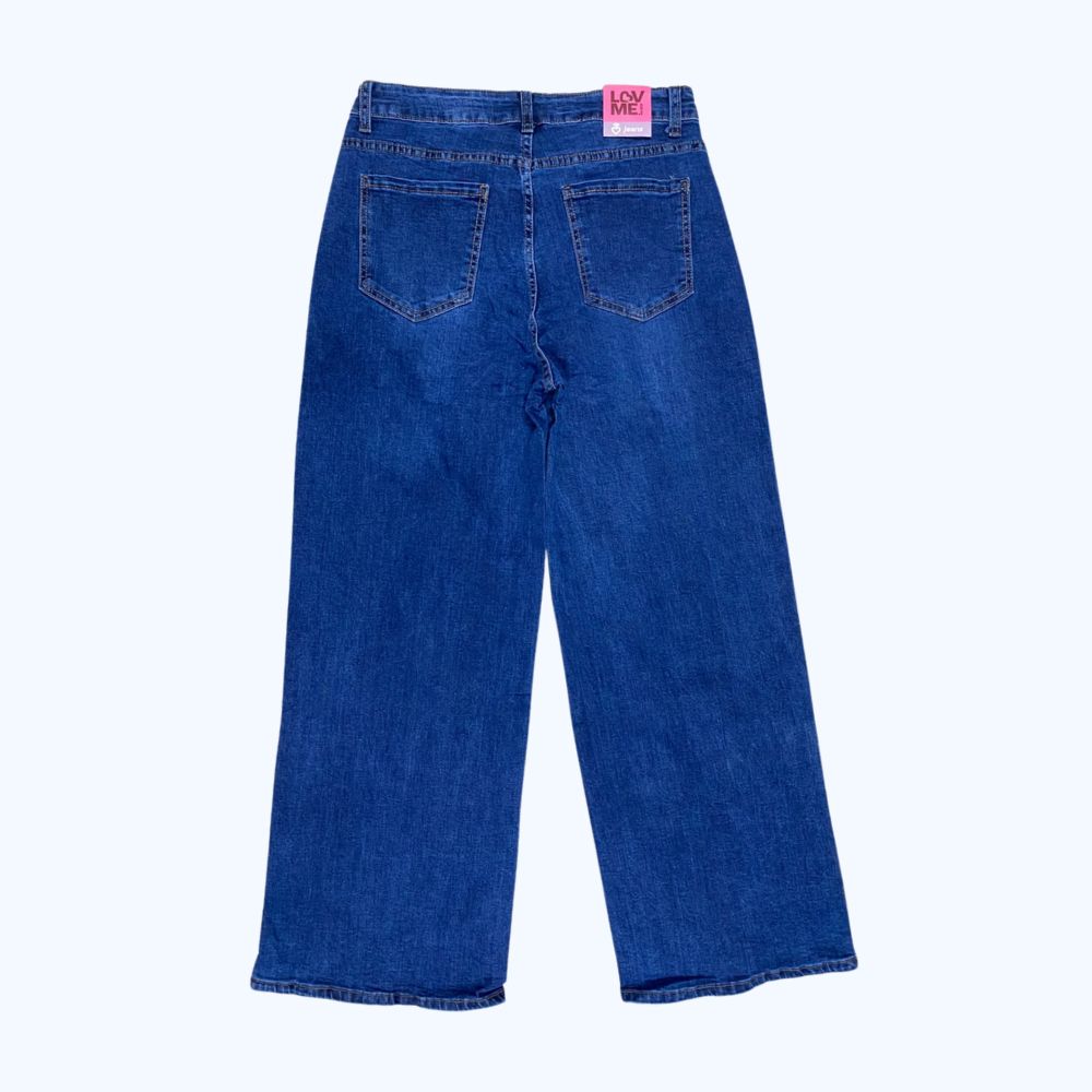 JEANS WIDE LEG PRETINA CRUZADA LV5263