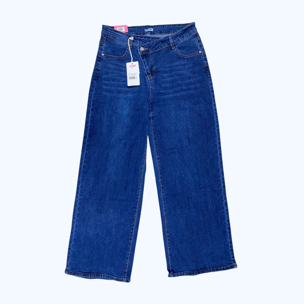 JEANS WIDE LEG PRETINA CRUZADA LV5263