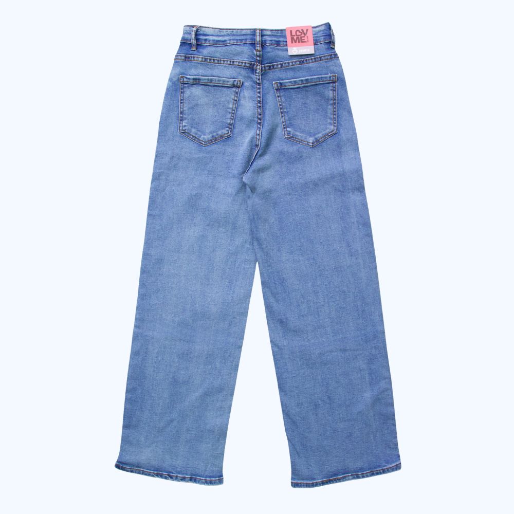 JEANS RECTO DETALLES DE PEDRERÍA LINEAL LV5301