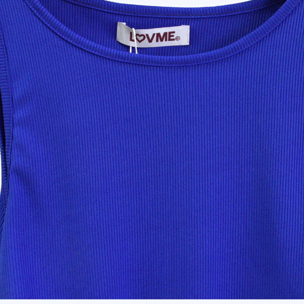 BLUSA SIN MANGAN FRUNCIDO LATERAL LV9241
