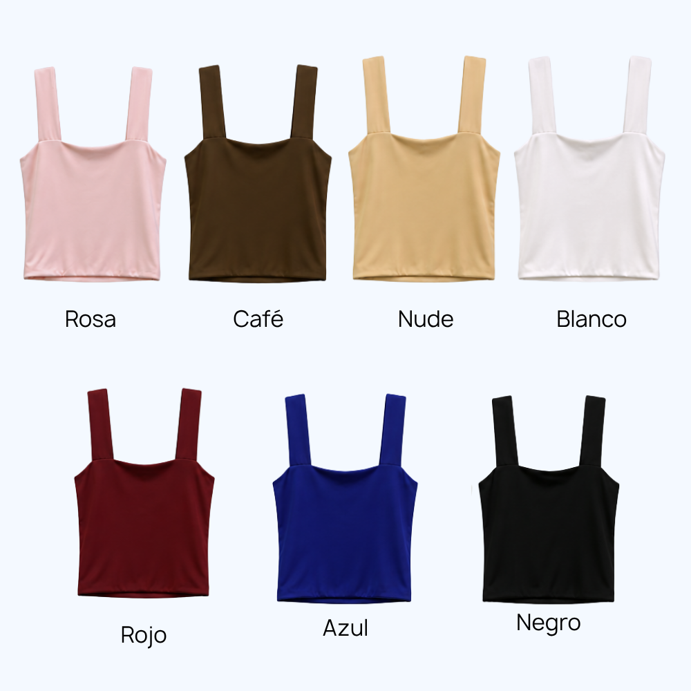 BLUSA CORTA DE TIRANTES ANCHOS LV9244