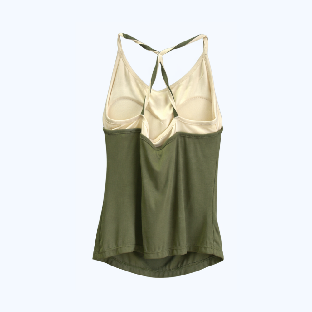 BLUSA DE TIRANTES CON DRAPEADO LV9256