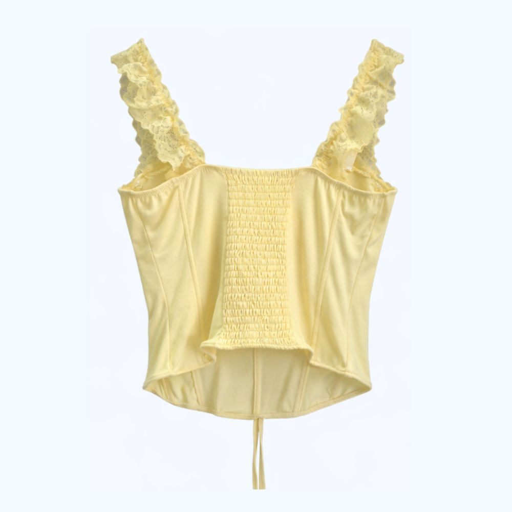 BLUSA ESTILO CORSET C/ENCAJE LV9259