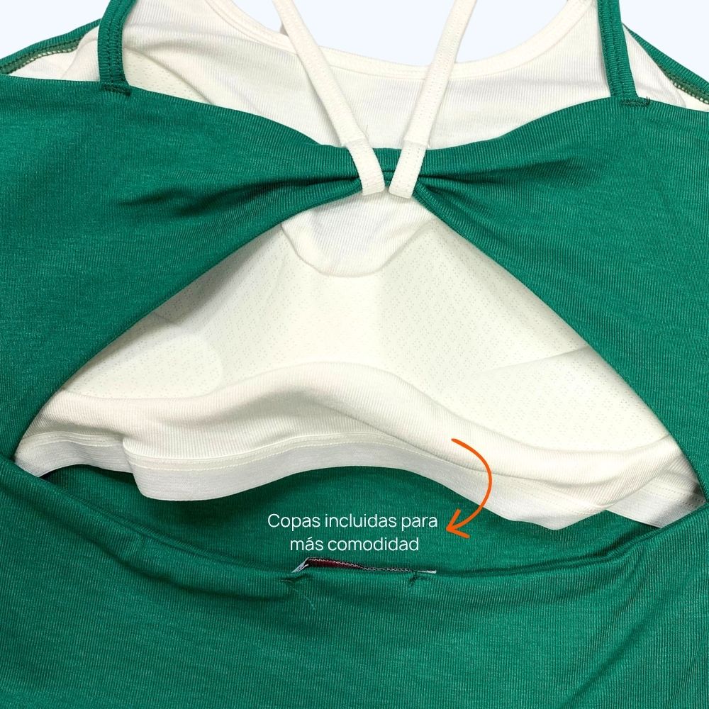 BLUSA DOBLE TIRANTE CON COPAS LV62720