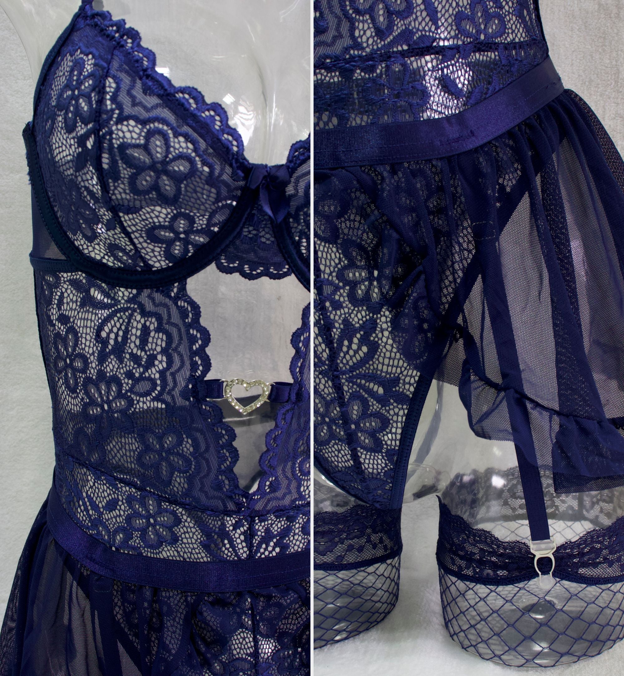BODY DE ENCAJE Y MESH 7173