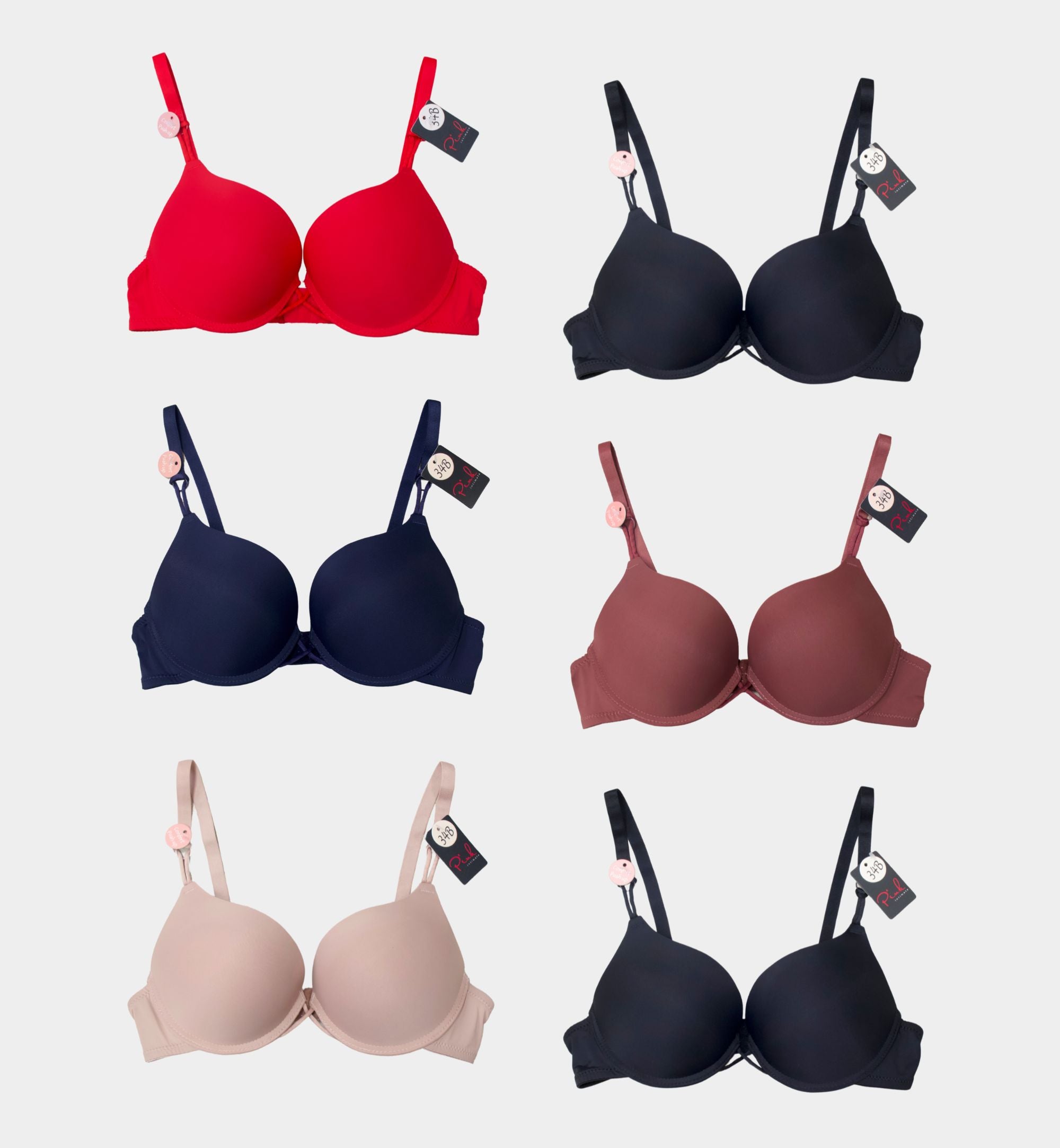 BRASSIER LISO DE DOBLE PUSH-UP PI1290B COLORES