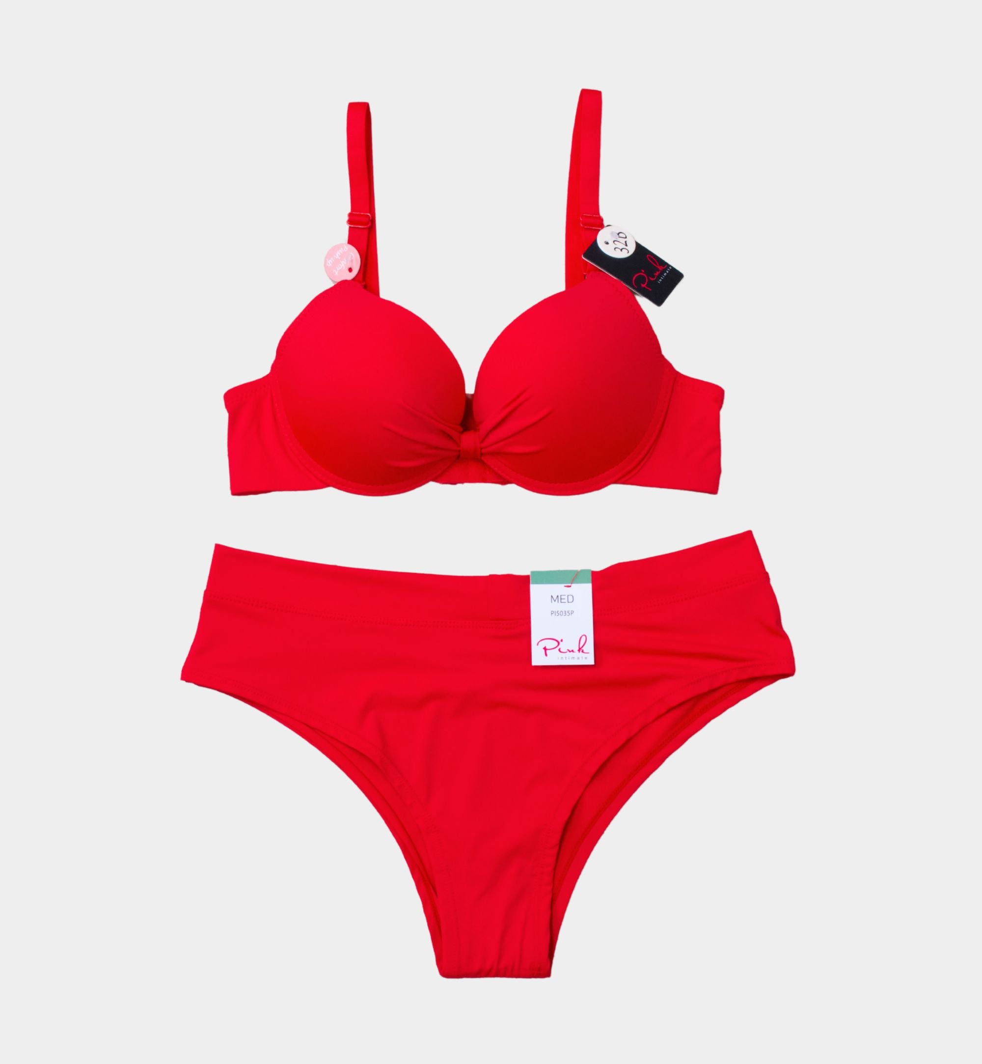 BRASSIER LISO ROJO "MOÑO" PI6967B