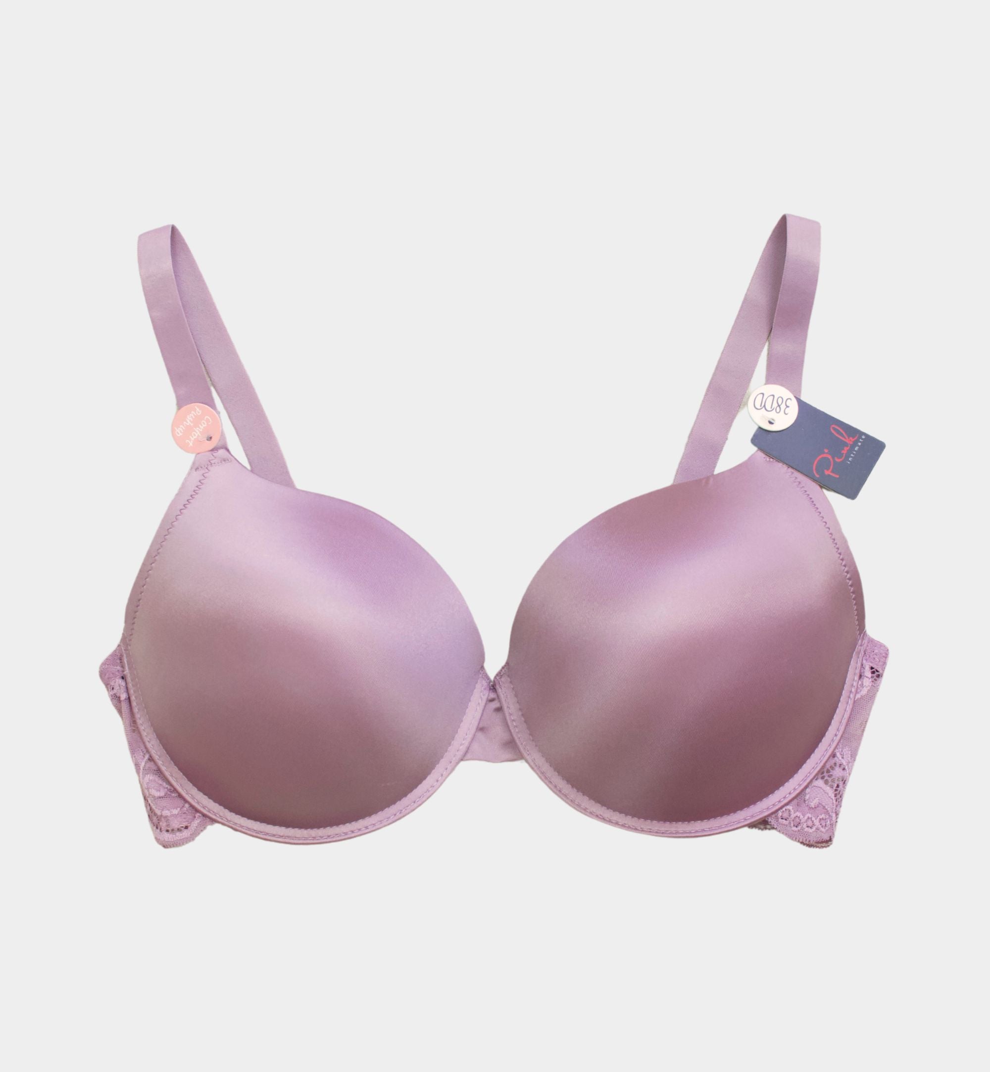 BRASSIER SATINADO CON ENCAJE COPA D Y DD PI0784B
