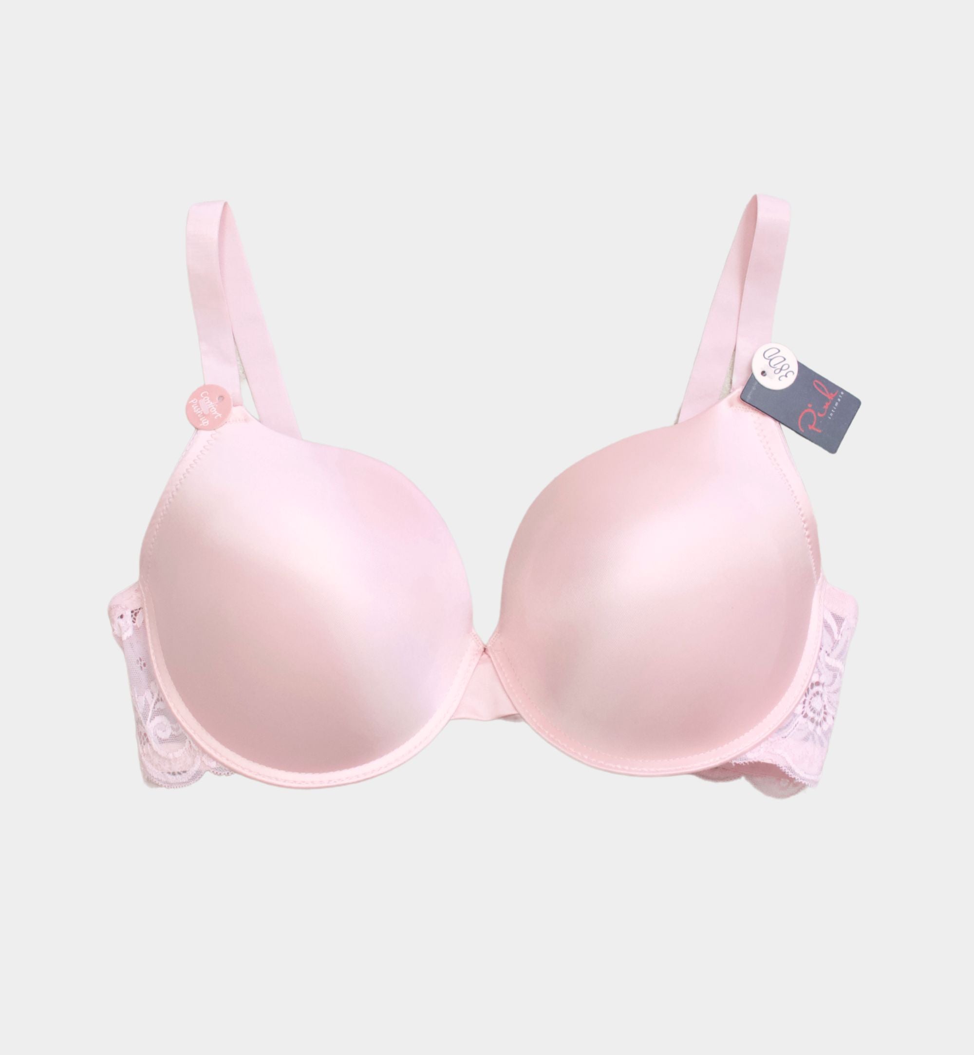 BRASSIER SATINADO CON ENCAJE COPA D Y DD PI0784B