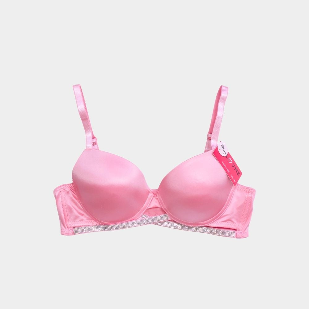 BRASSIER SATINADO CON PEDRERÍA LV862