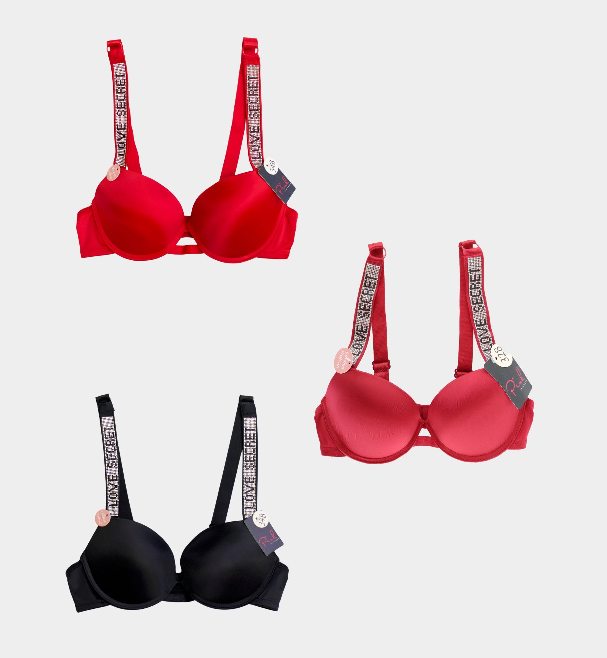 BRASSIER PUSH UP CON PEDRERÍA "LOVE SECRET" PI1600B