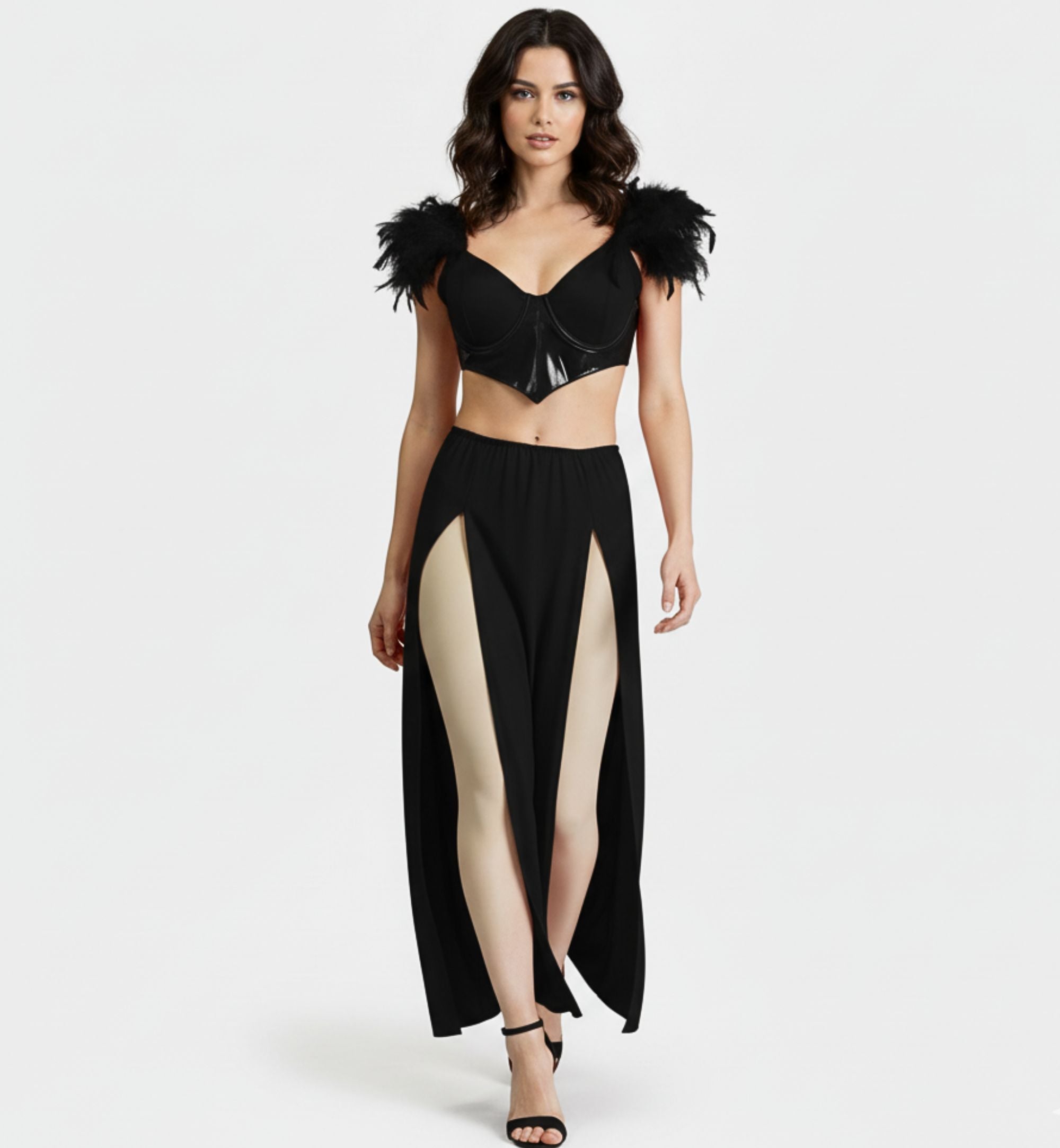 COORDINADO MESH Y PLUMAS 1201