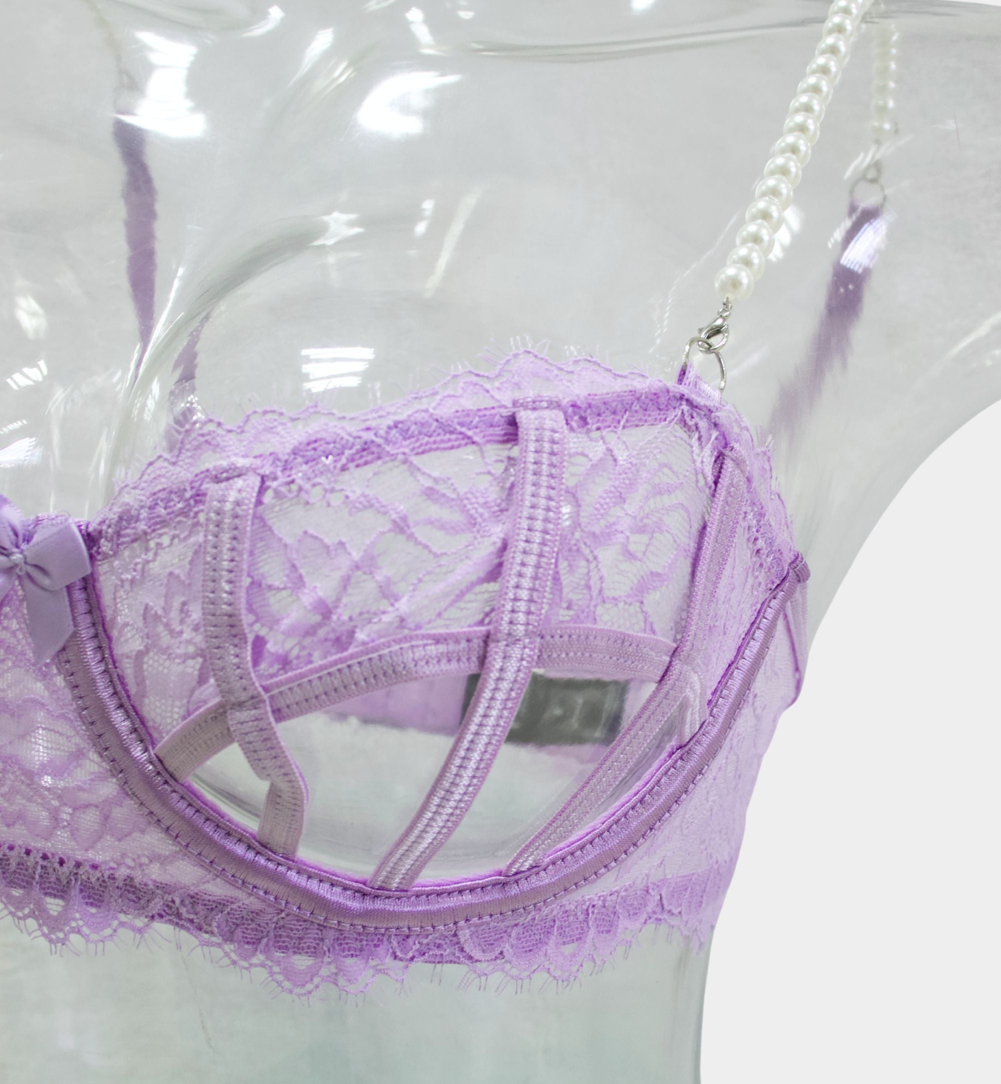 COORDINADO MESH Y ENCAJE "SIRENA" 4495