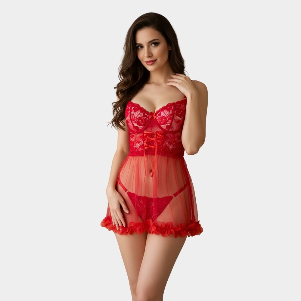 COORDINADO-VESTIDO ROJO 4405