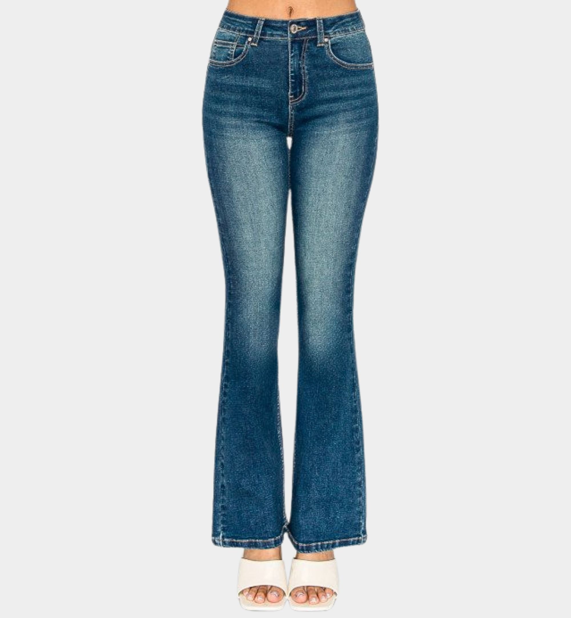 JEANS BOOTCUT LISO DESLAVADO VINTAGE 90358