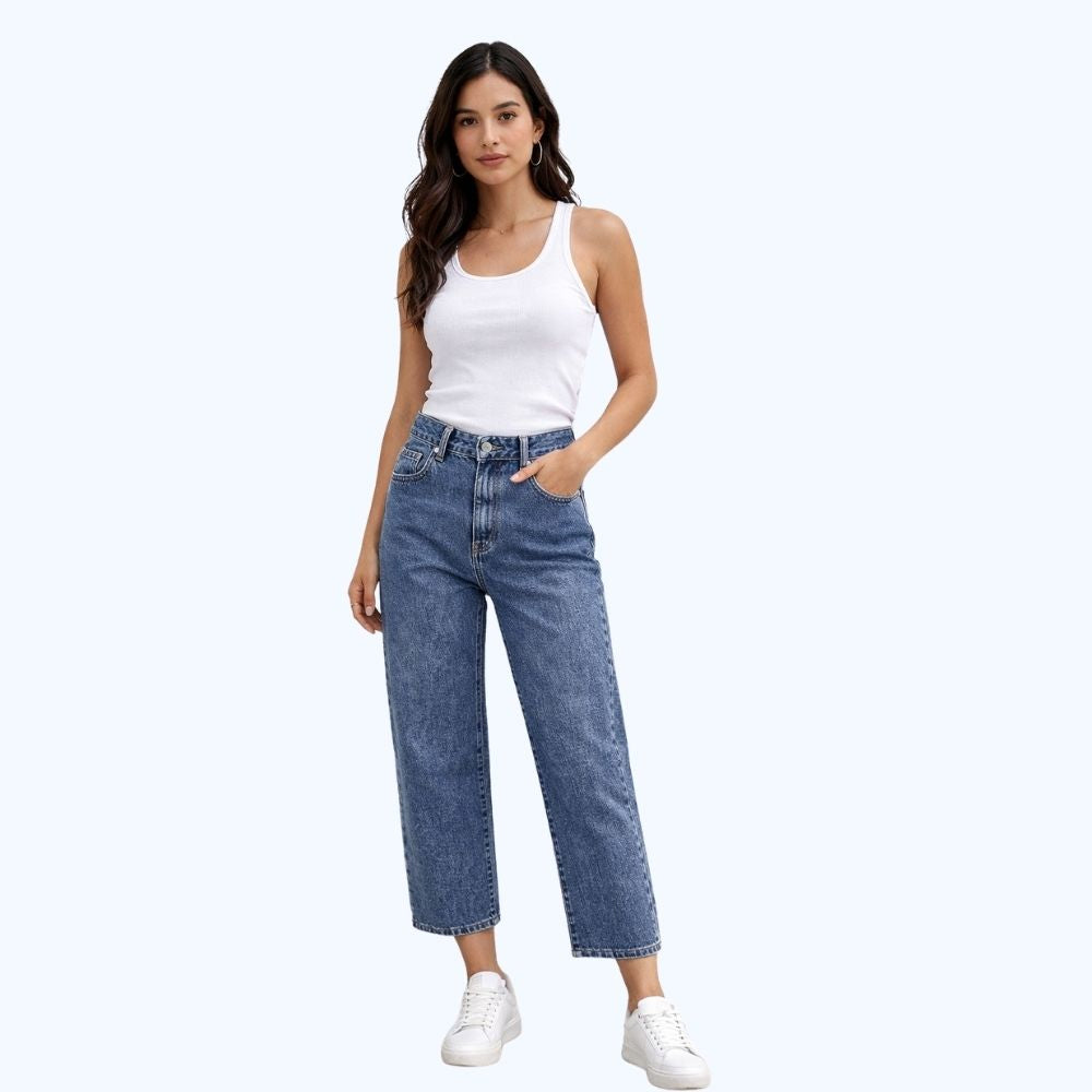 JEANS RECTO CROPPED 90420