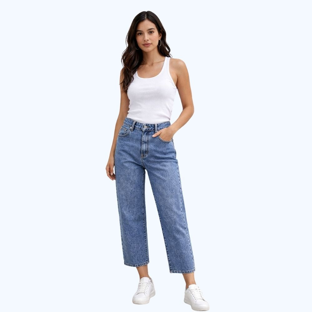 JEANS RECTO CROPPED 90420