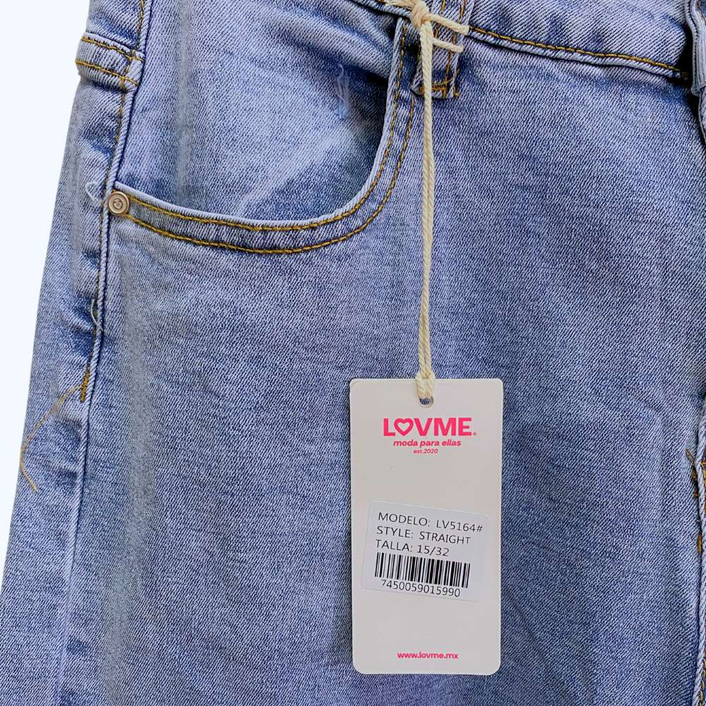 JEANS RECTO CON ESTAMPADO LV5164