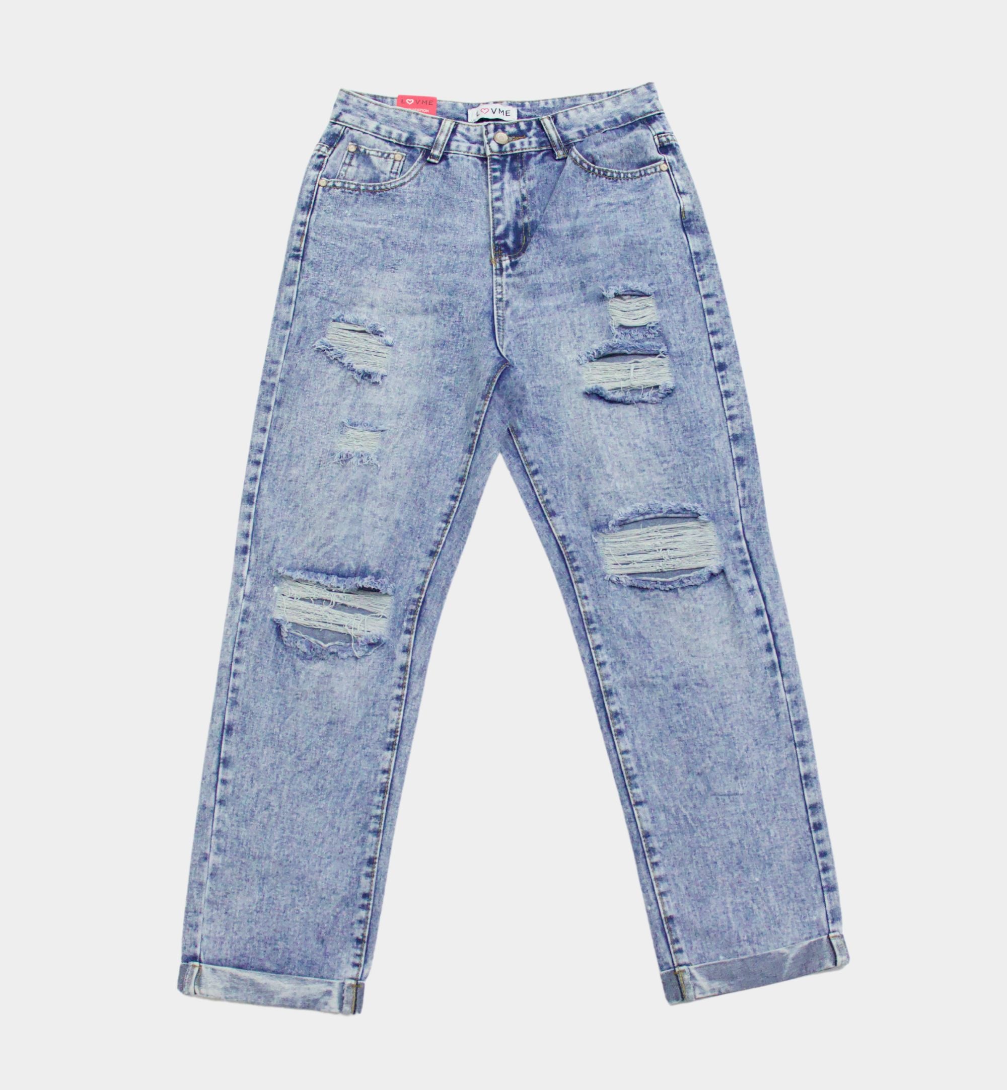 PANTALÓ MOM CON DESTRUCCIÓN LV90027 OFF