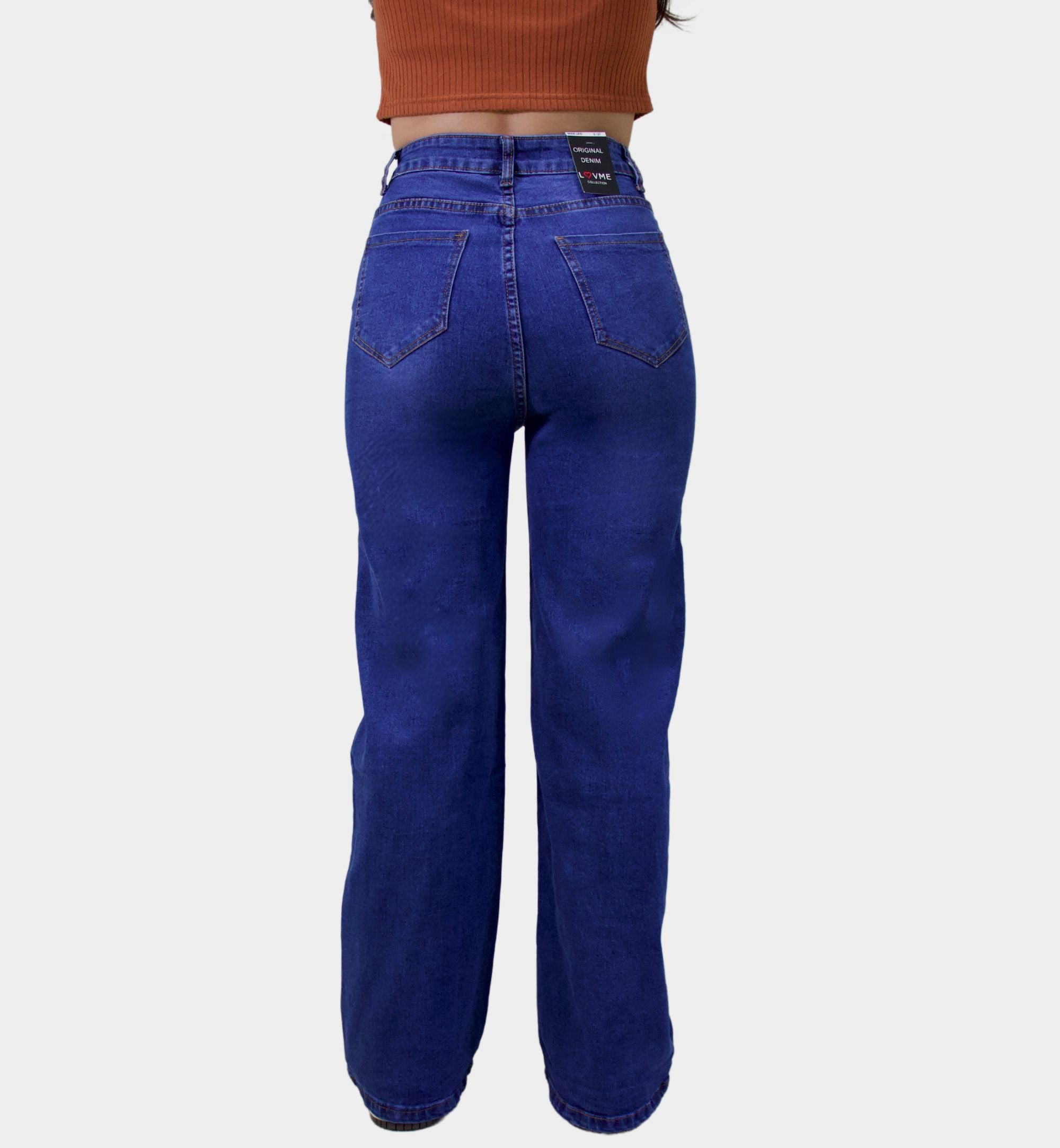 JEANS RECTO DETALLES DE RASGADO LV242007