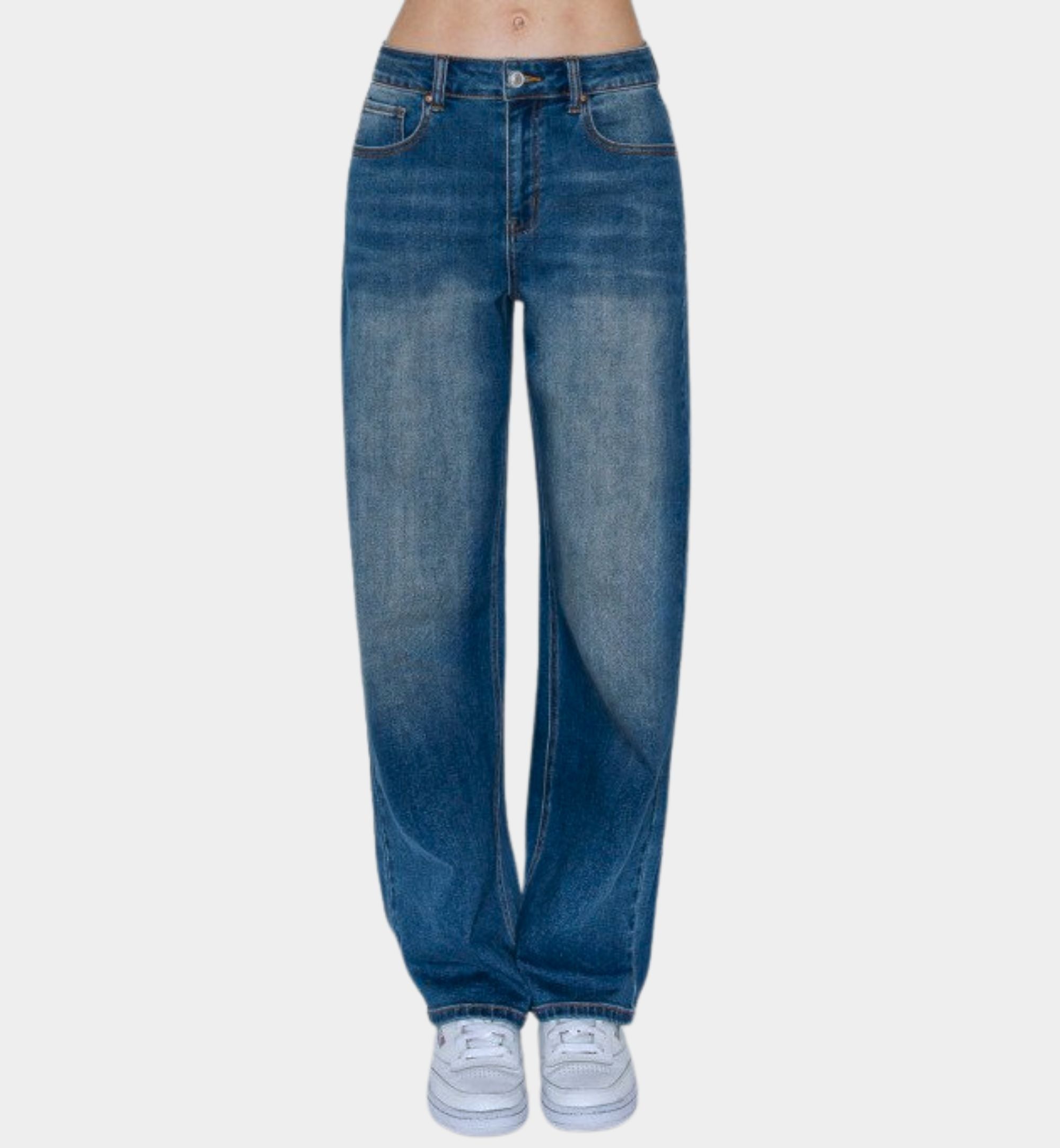 JEANS HOLGADO Y RECTO DESLAVADO VINTAGE 90379