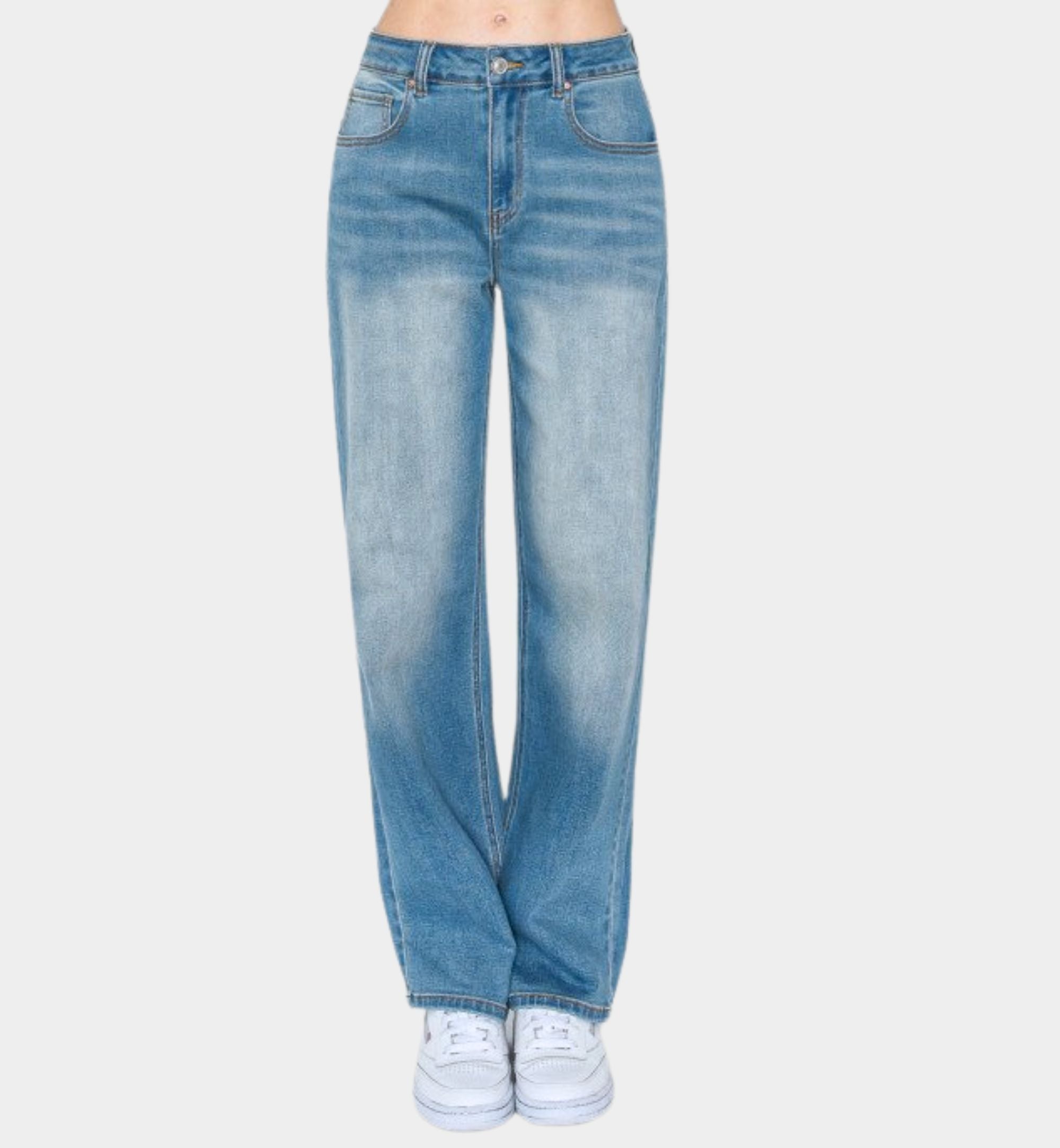 JEANS HOLGADO Y RECTO DESLAVADO VINTAGE 90379