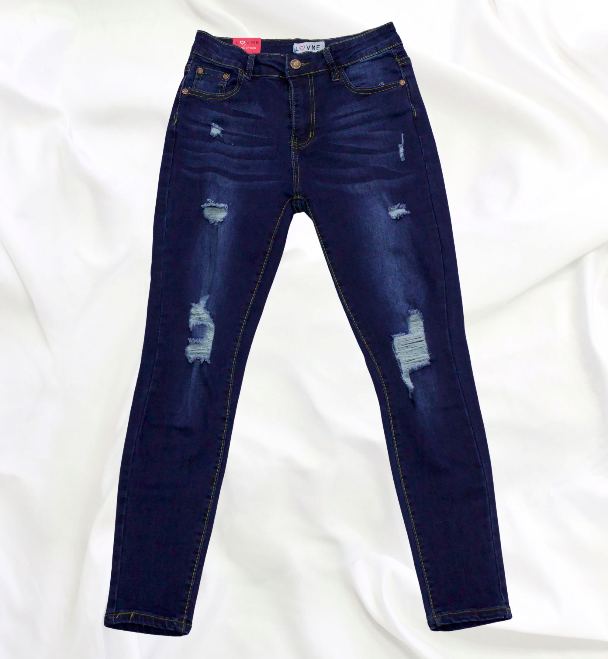 PANTALÓN SKINNY CON DESTRUCCIÓN LV90002 OFF