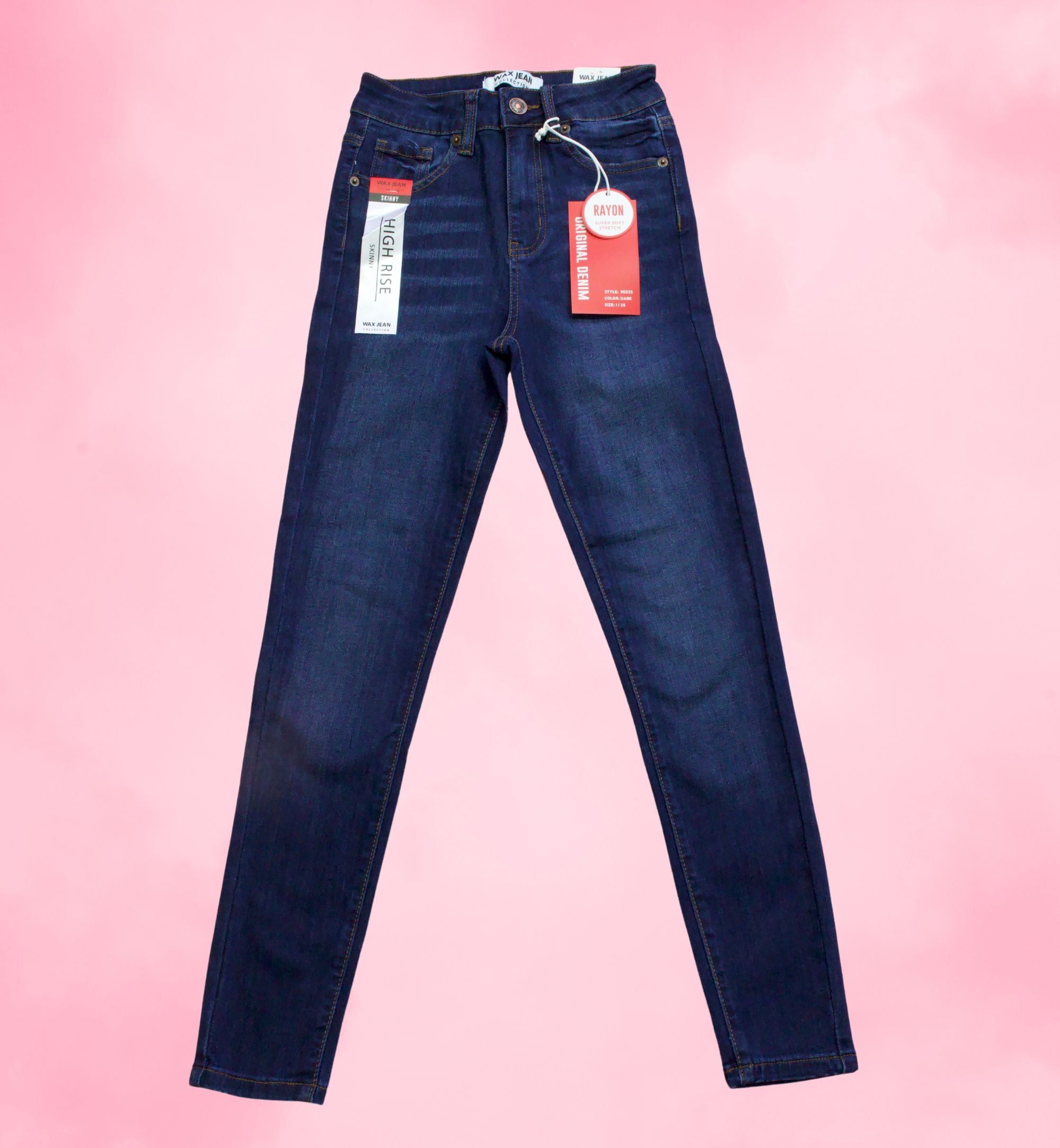 PANTALÓN SKINNY LISO TIRO ALTO 90323 OFF