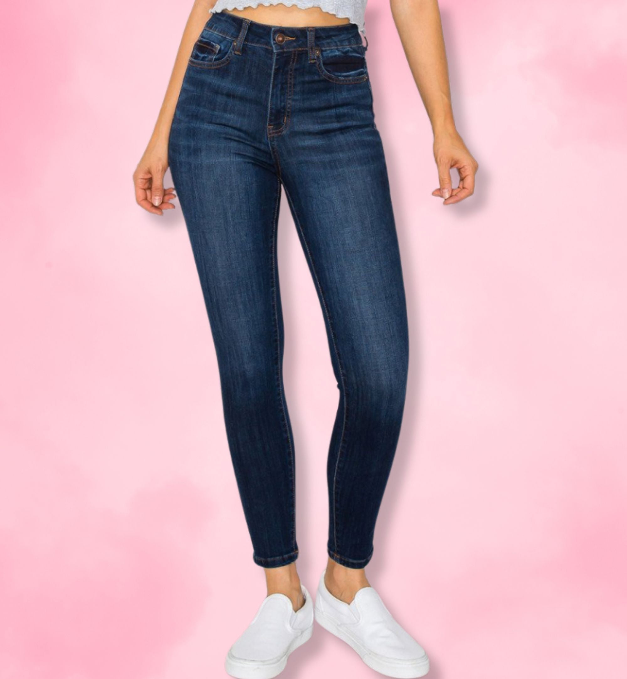PANTALÓN SKINNY LISO TIRO ALTO 90323 OFF