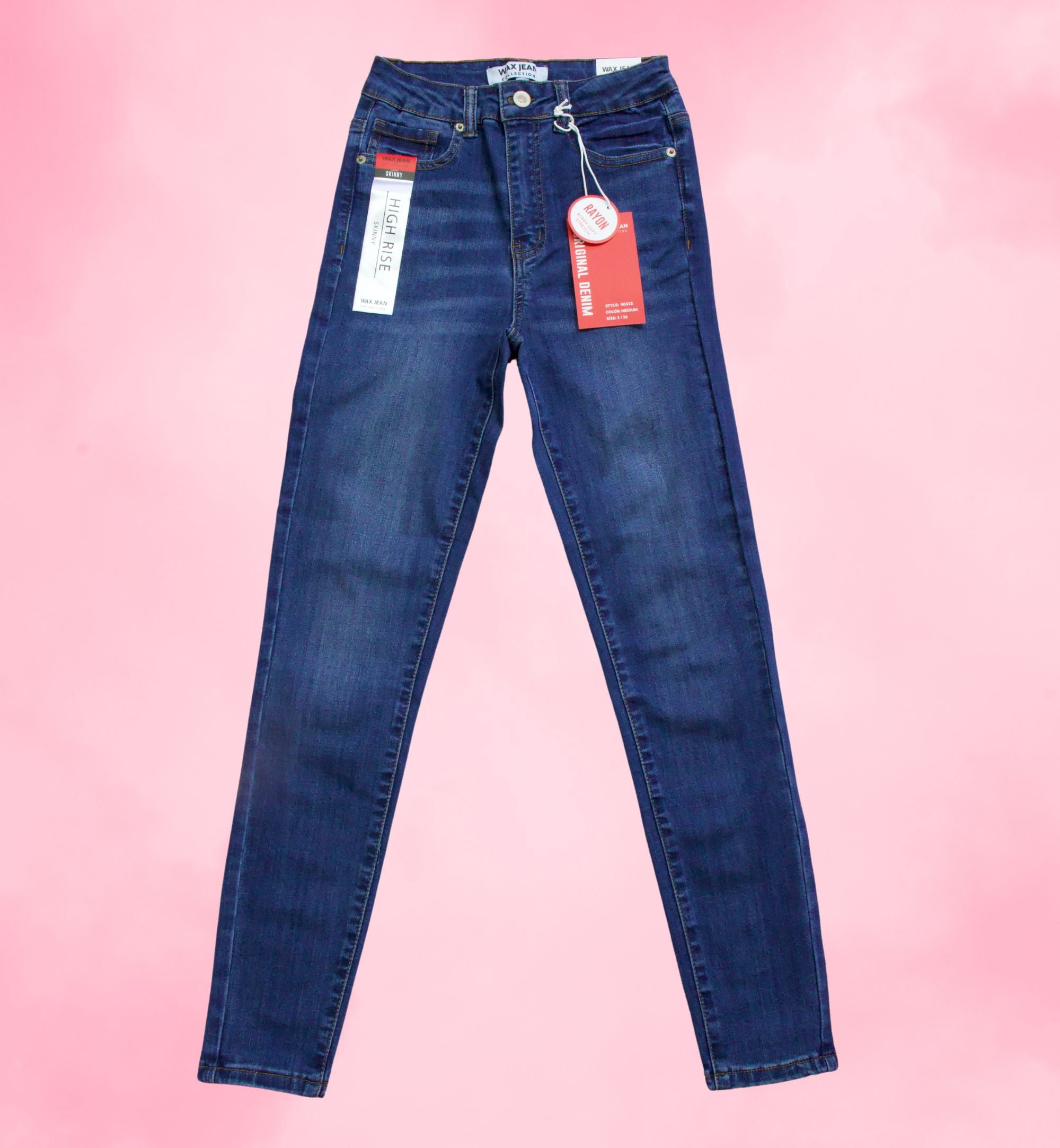 PANTALÓN SKINNY LISO TIRO ALTO 90323 OFF