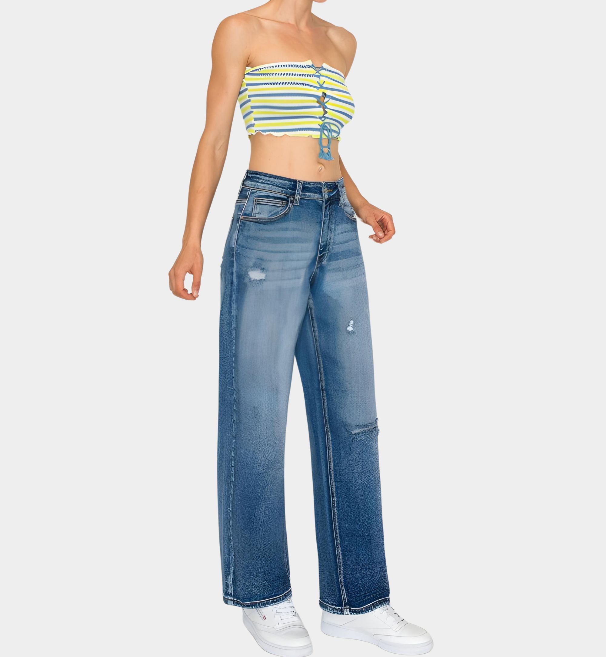 JEANS WIDE LEG HOLGADO VINTAGE 90364