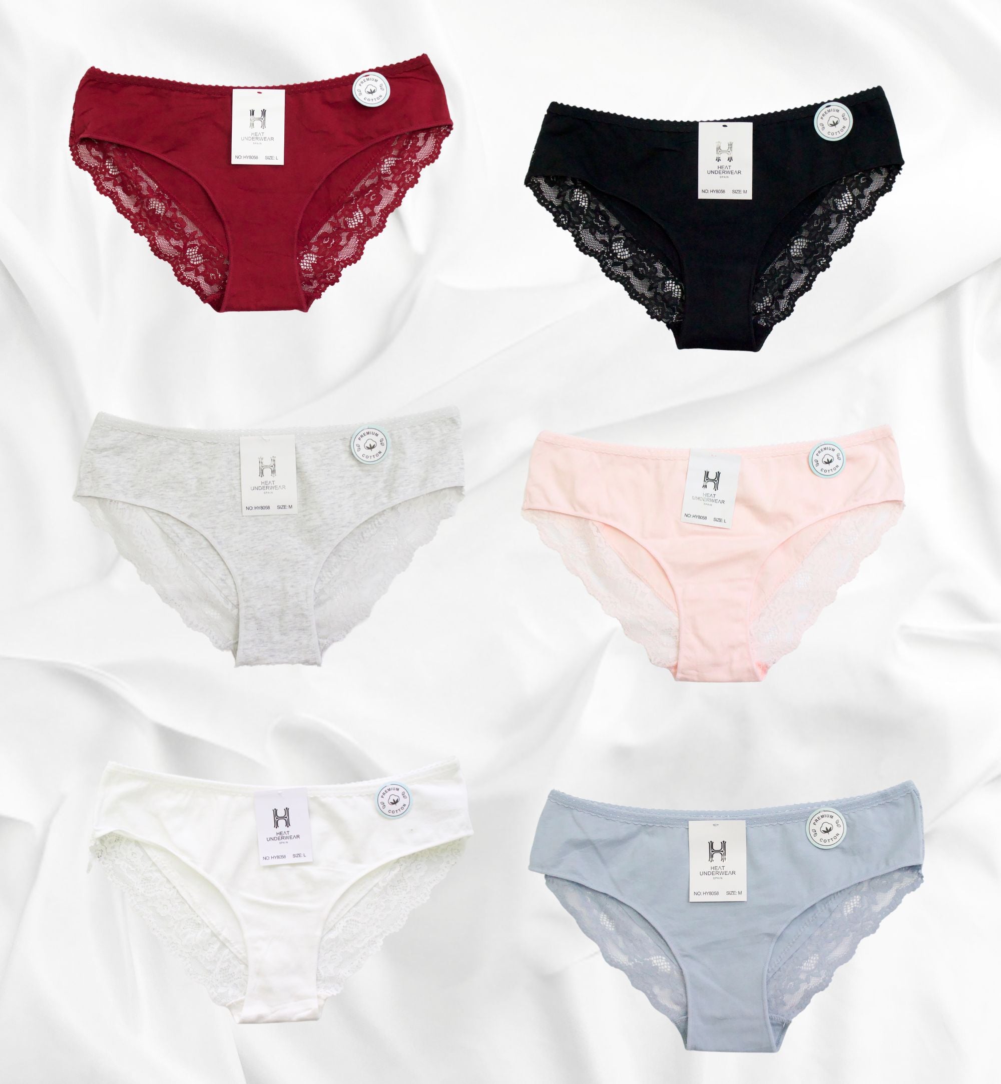 PANTY ALGODÓN CON DETALLES DE ENCAJE HY8058