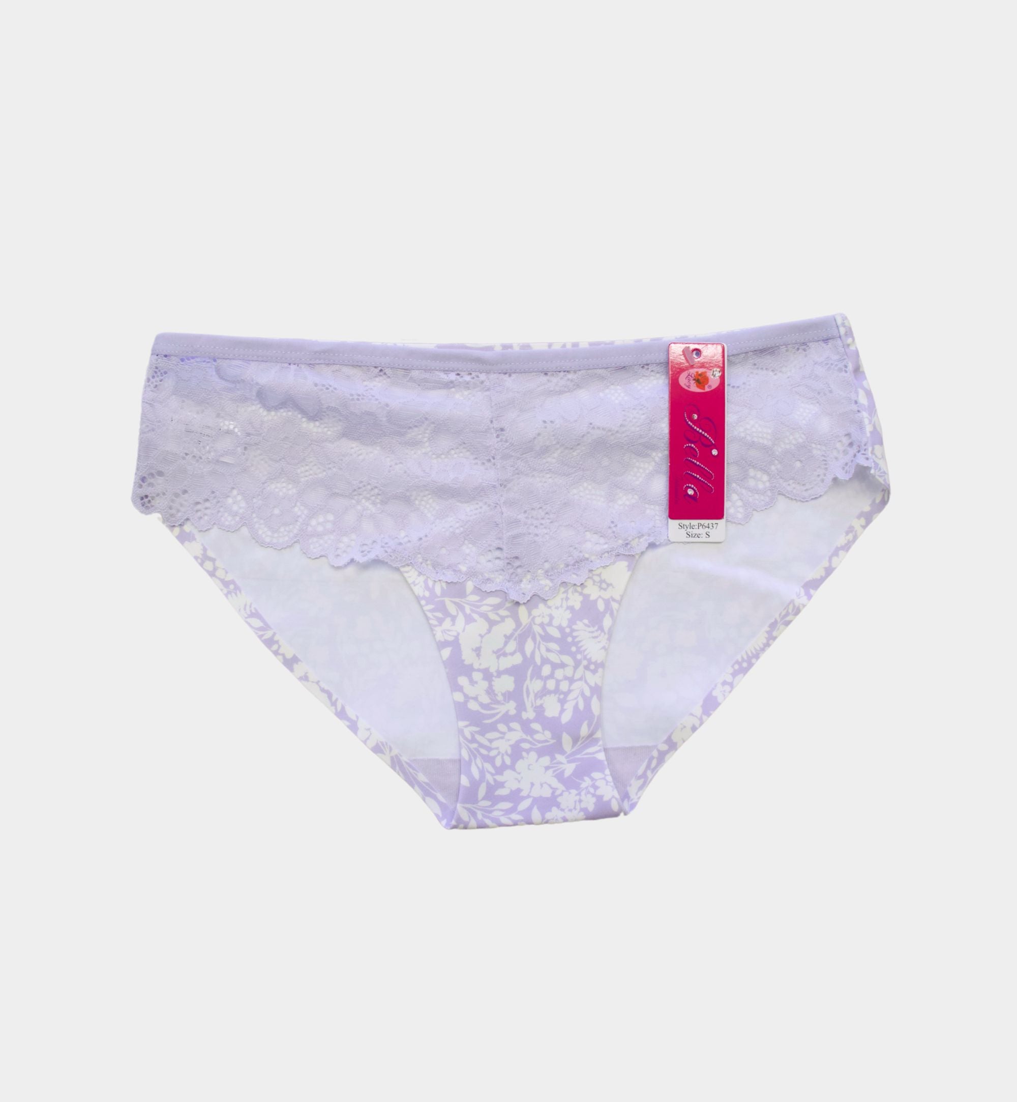 PANTY BIKINI SIN COSTURA CON ENCAJE P6437