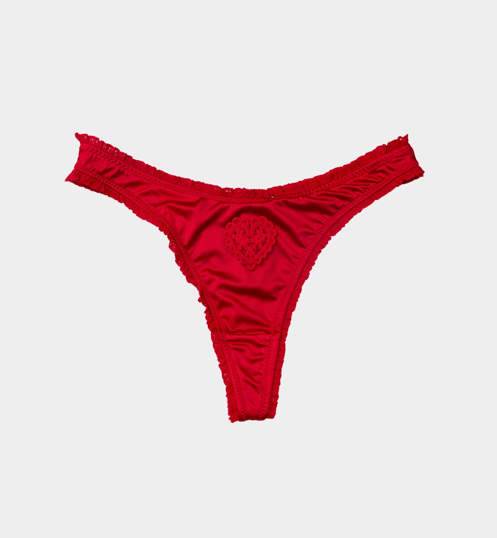 TANGA SATINADA CORAZON BORDADO 63116T