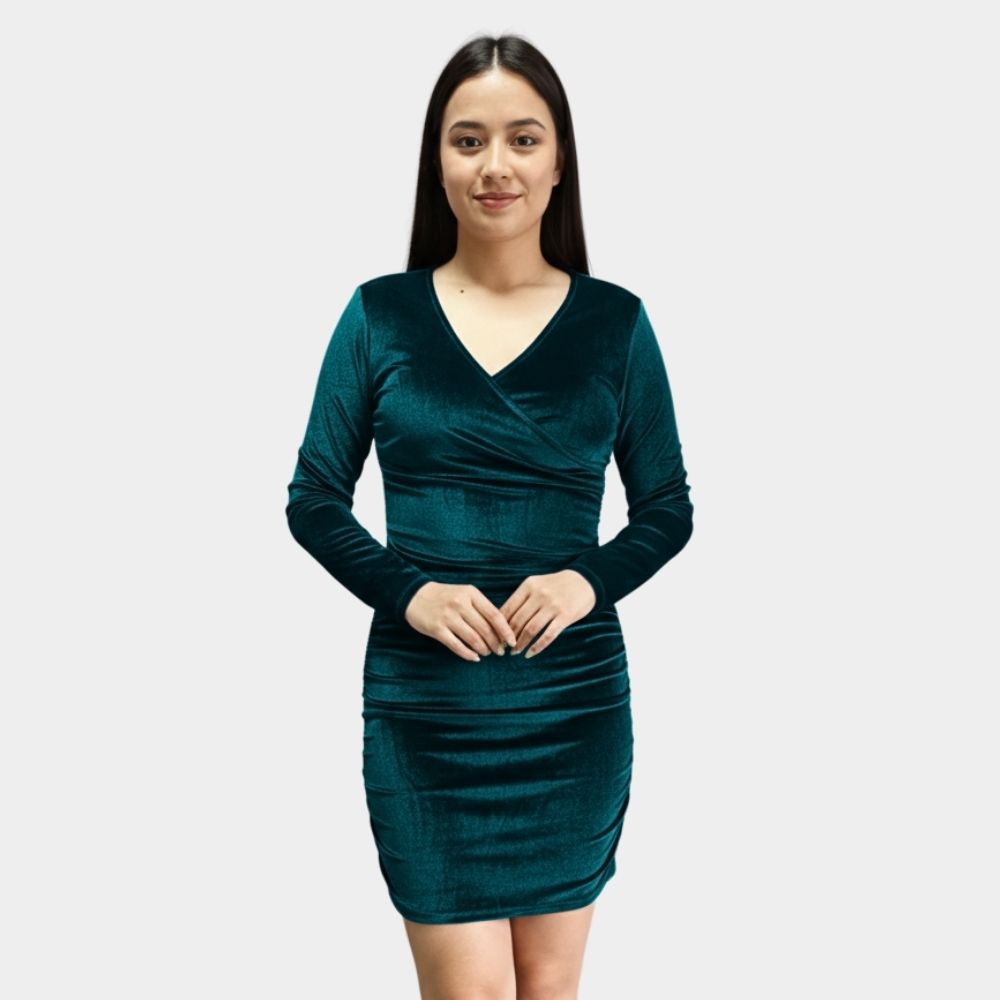 VESTIDO CORTO TERCIOPELO LV74629