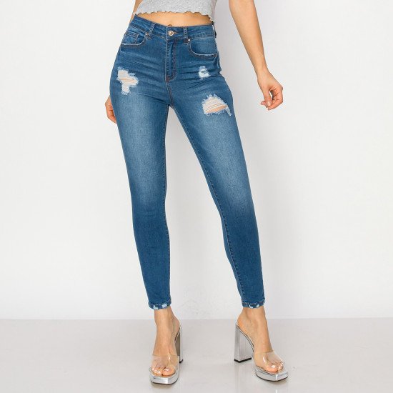 PANTALÓN SKINNY DISTRESSED 90302 OFF