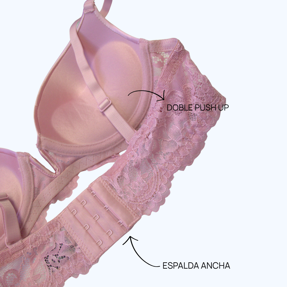 BRASSIER SATINADO CON DETALLE DE ENCAJE 68857