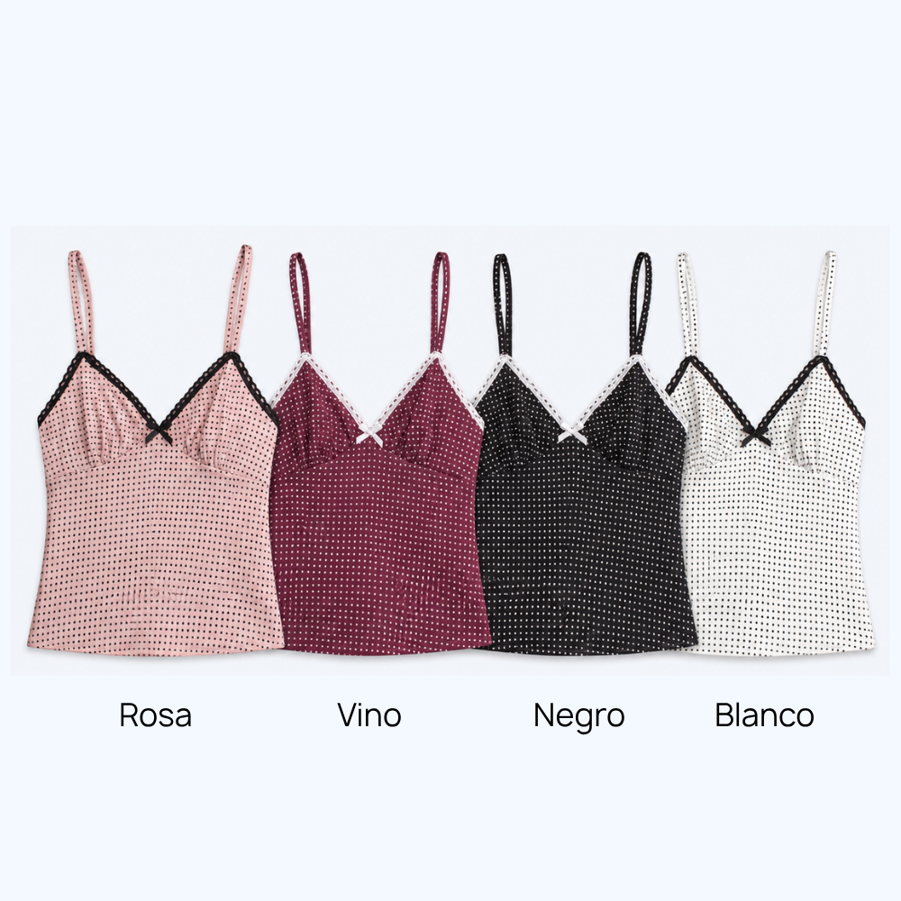 BLUSA DE TIRANTES SATINADA POLKA DOT LV2711