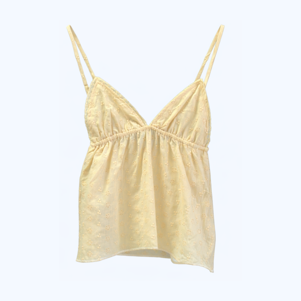 BLUSA DE TIRANTES CON CORTE FRUNCIDO LV2717