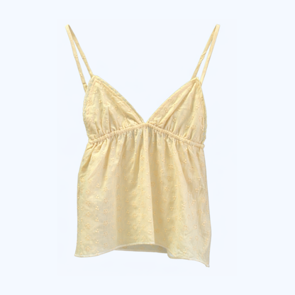 BLUSA DE TIRANTES CON CORTE FRUNCIDO LV2717